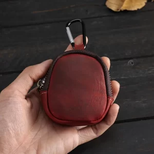 Coins Purse Small Zipper Faux Leather Waterproof Hanging Buckle Portable Coins Bag Money Change Storage Bag Mini Wallet Key Bag